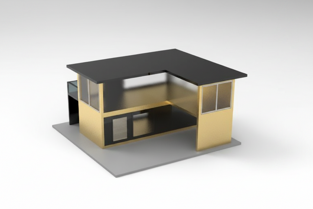 4 Modern House 3D Print Architectural Model