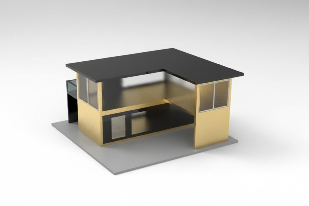 4 Modern House 3D Print Architectural Model