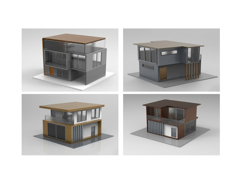 4 Modern Design 3D Printed For House Model