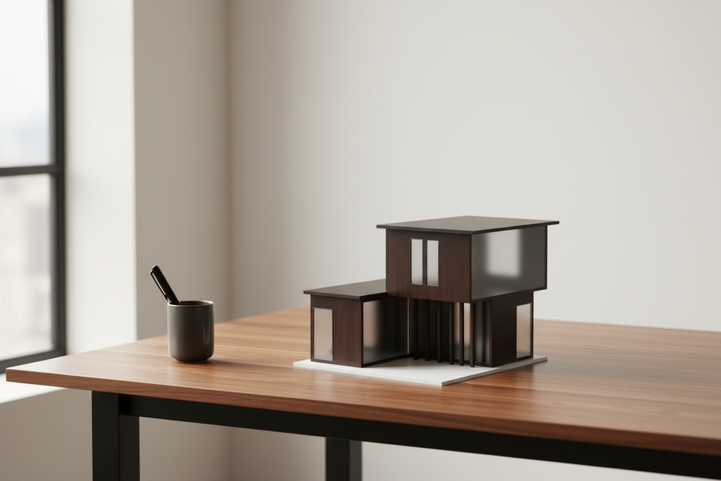 4 Modern House 3D Print Architectural Model
