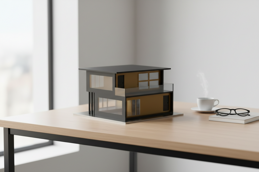 4 Modern House 3D Print Architectural Model