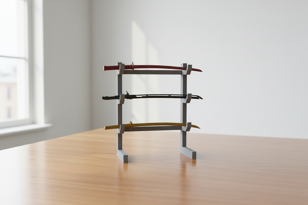 Sword Design and Rack , 3D Print Material