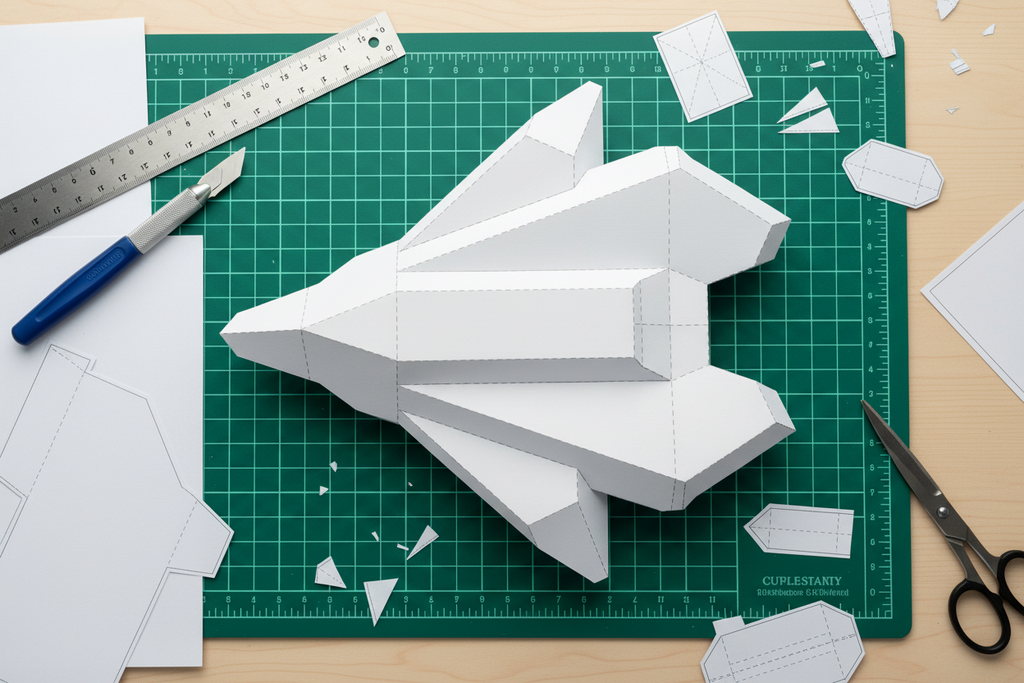 Jet Fighter 7 Model Different Design, 3D Print and Papercraft Design