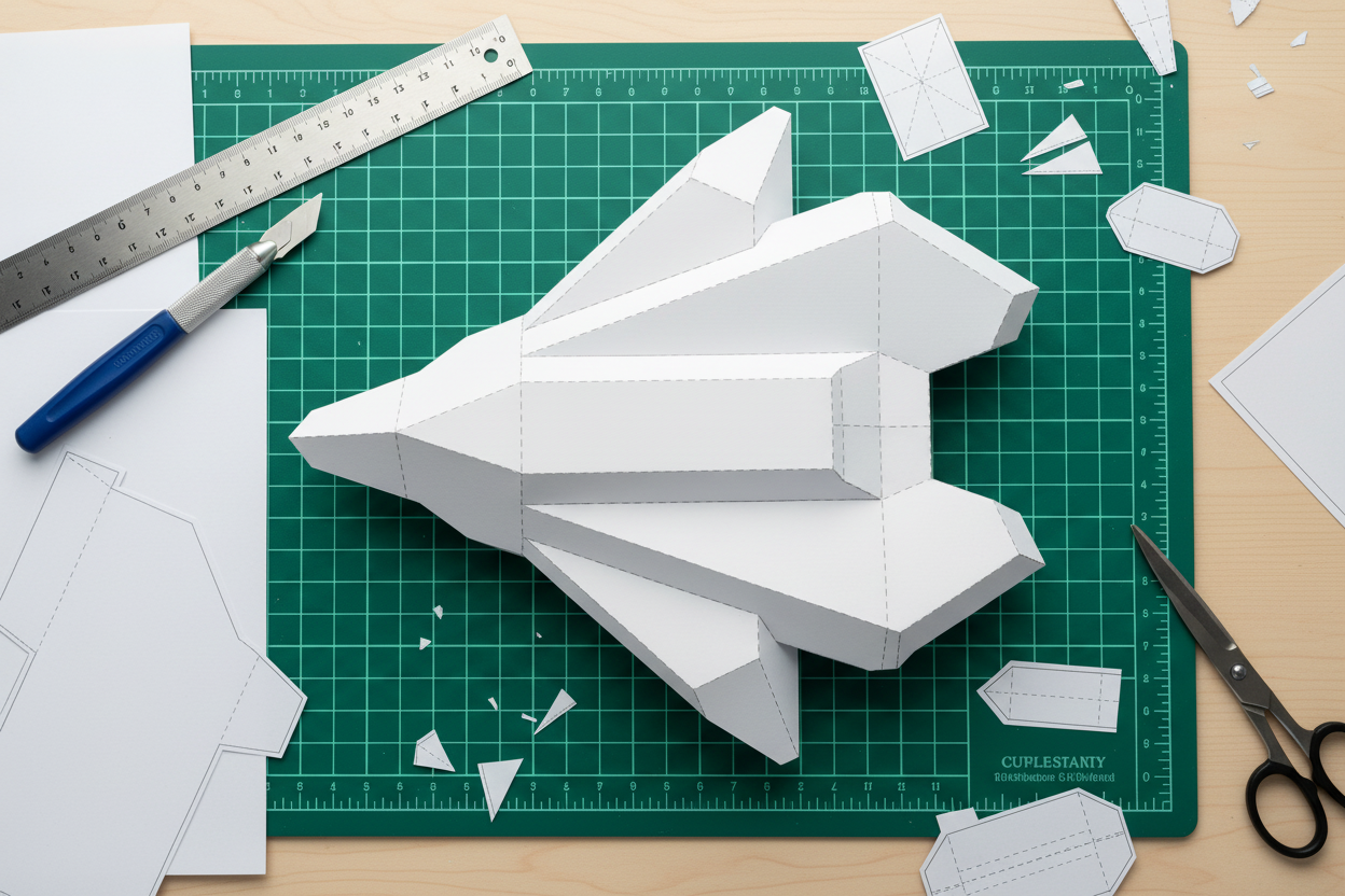 Jet Fighter 7 Model Different Design, 3D Print and Papercraft Design