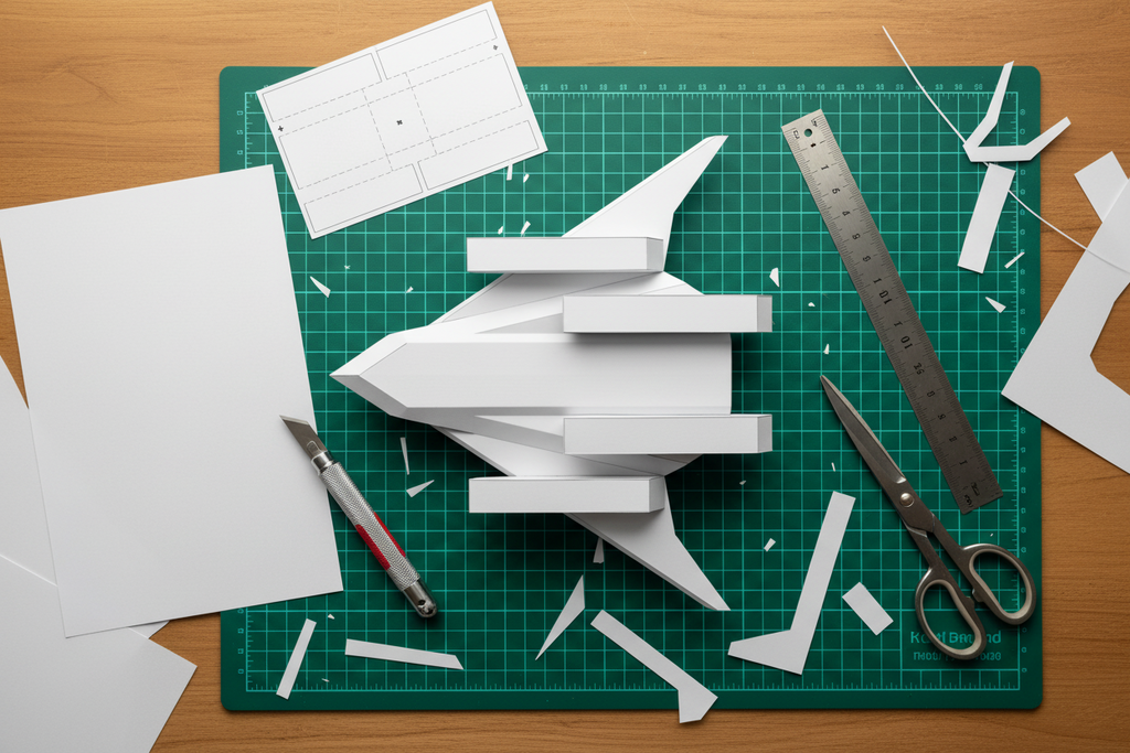 Jet Fighter 7 Model Different Design, 3D Print and Papercraft Design