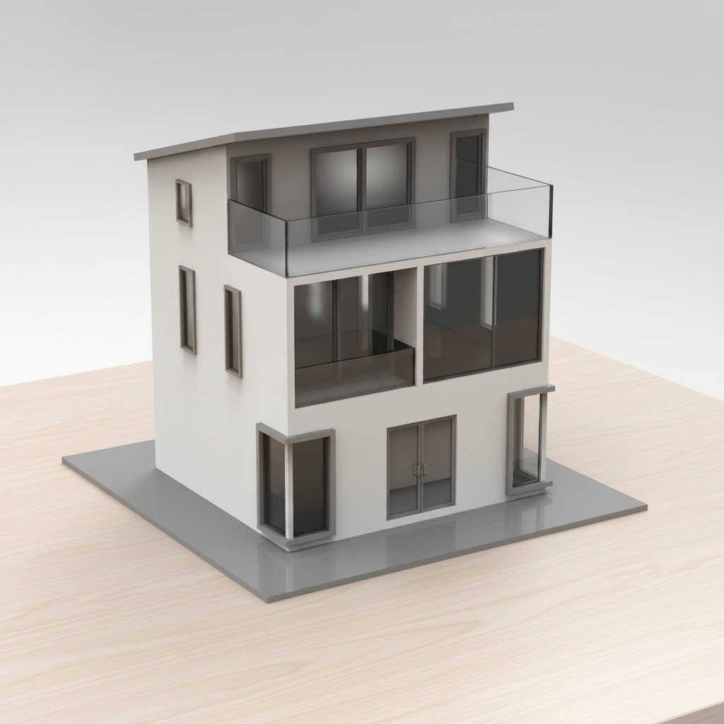 3 Design Architectural House Models - 3D Print file (STL File)